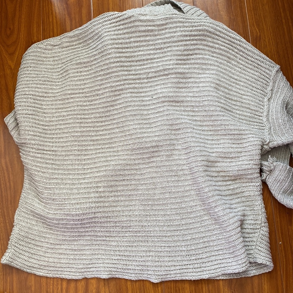 Free People Gray Knit Collared Sweater - Picture 5 of 5